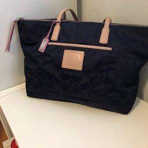 Coach Legacy Navy Nylon Tote